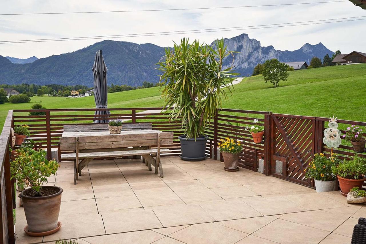 Bergblick Acht Mondsee Innerschwand Bagian luar foto