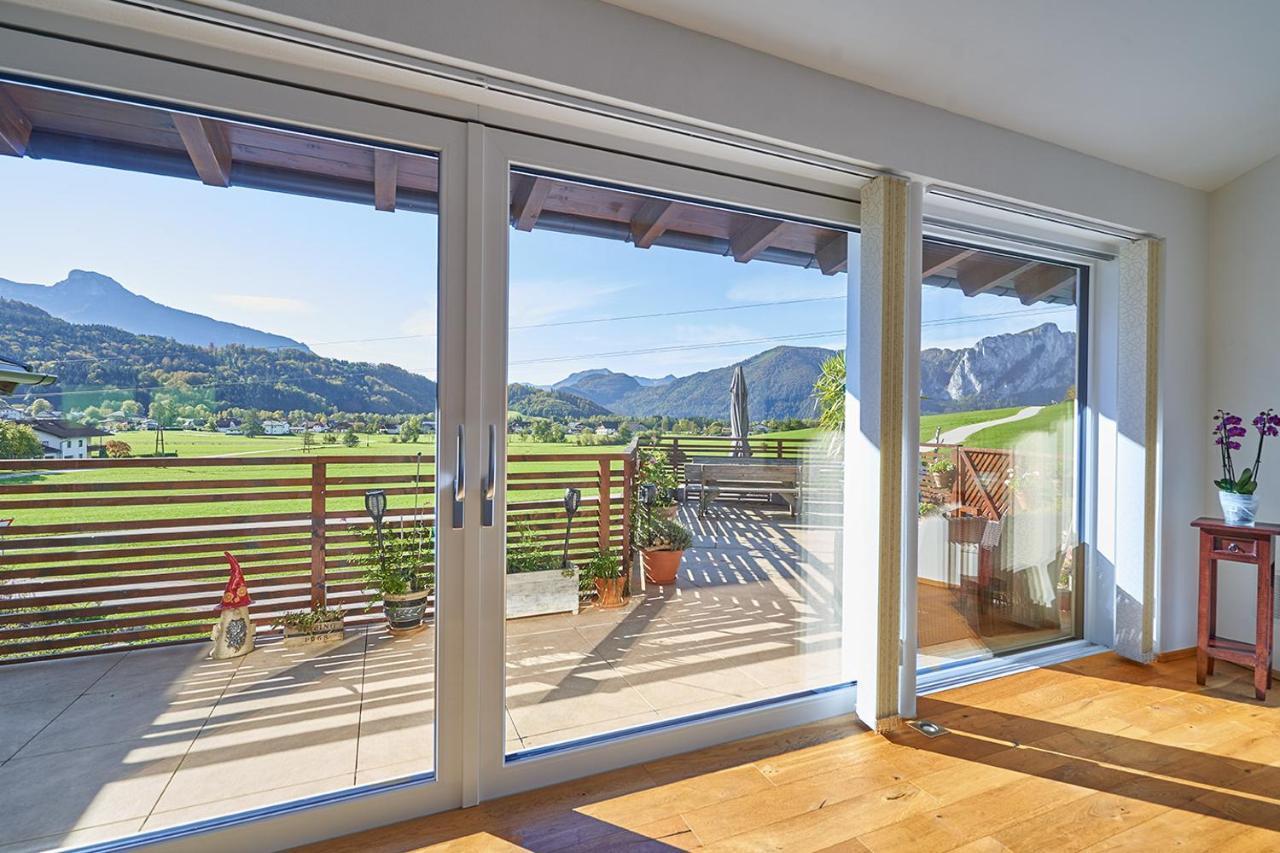 Bergblick Acht Mondsee Innerschwand Bagian luar foto