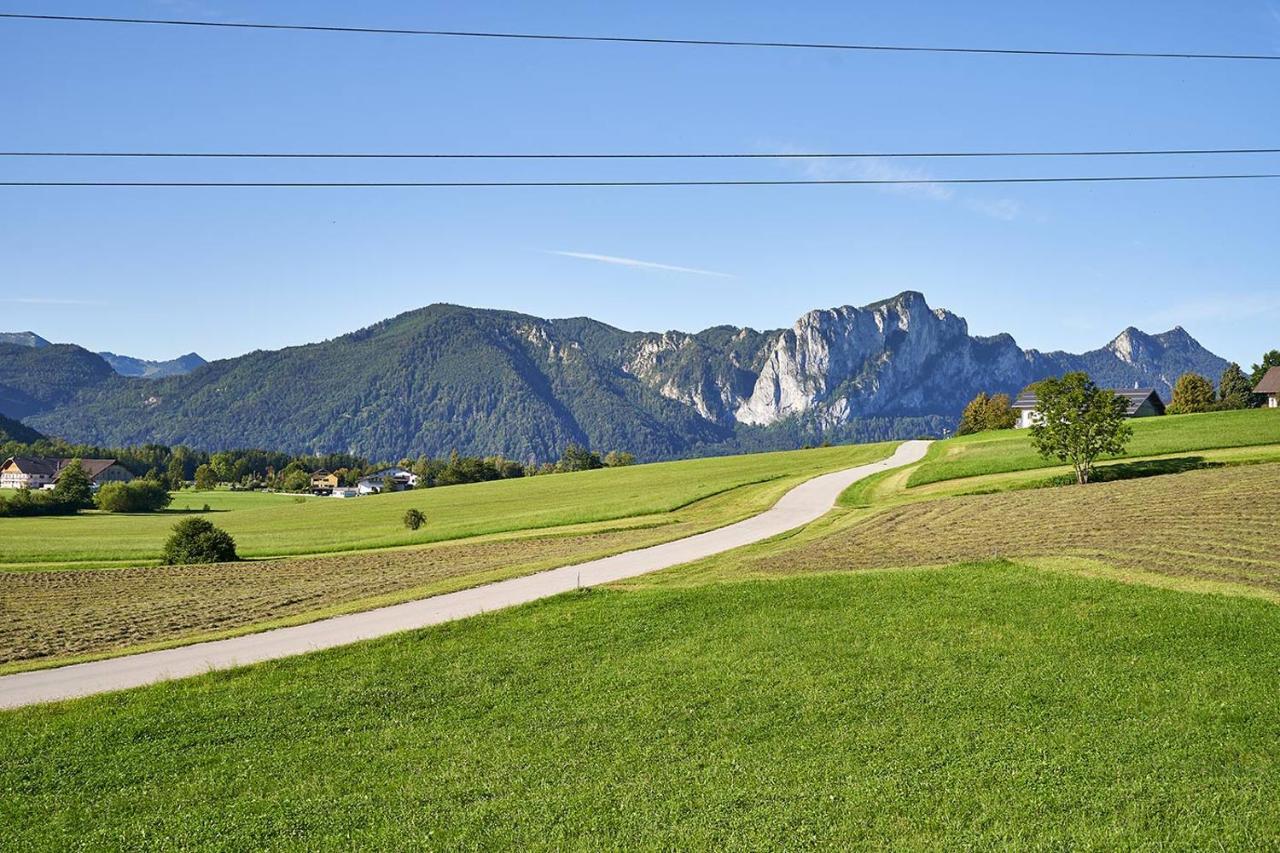 Bergblick Acht Mondsee Innerschwand Bagian luar foto