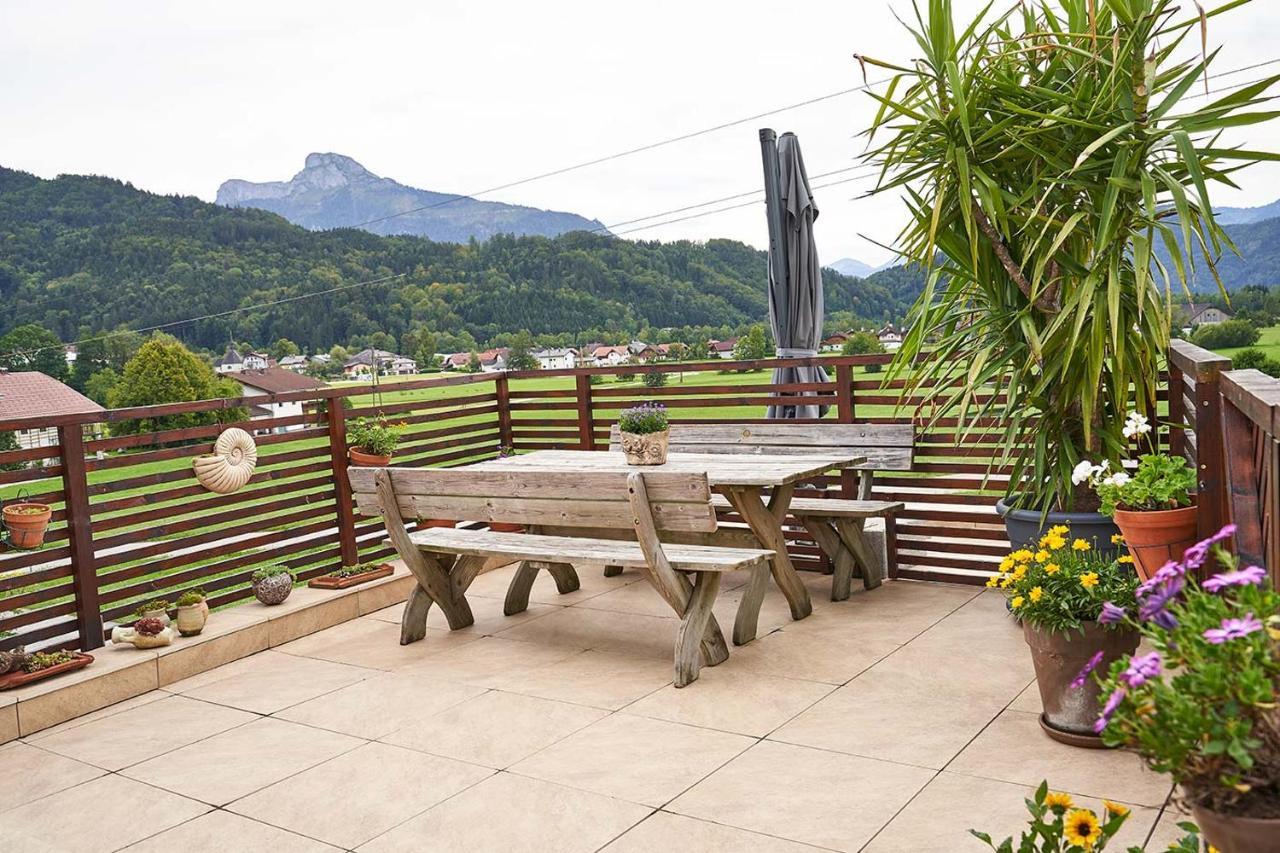 Bergblick Acht Mondsee Innerschwand Bagian luar foto