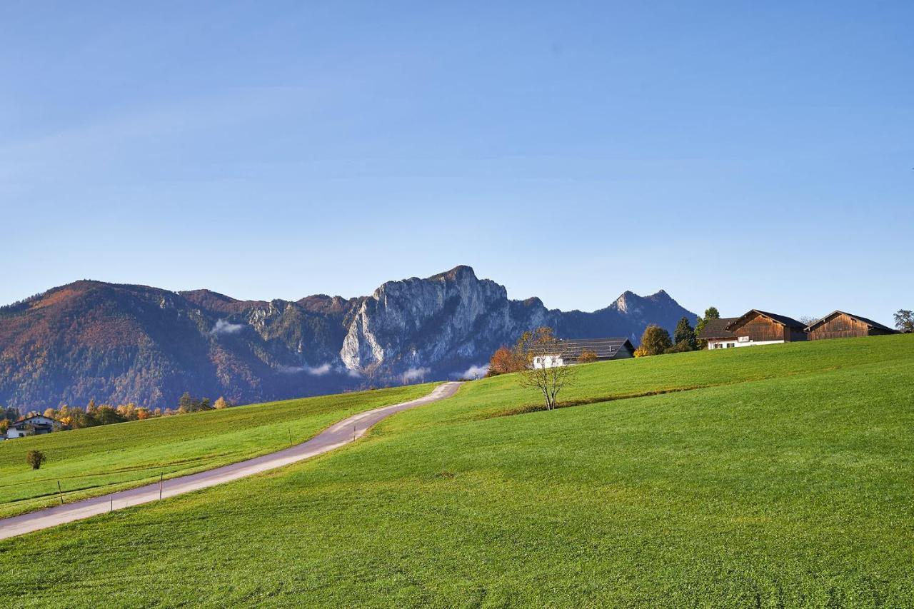 Bergblick Acht Mondsee Innerschwand Bagian luar foto